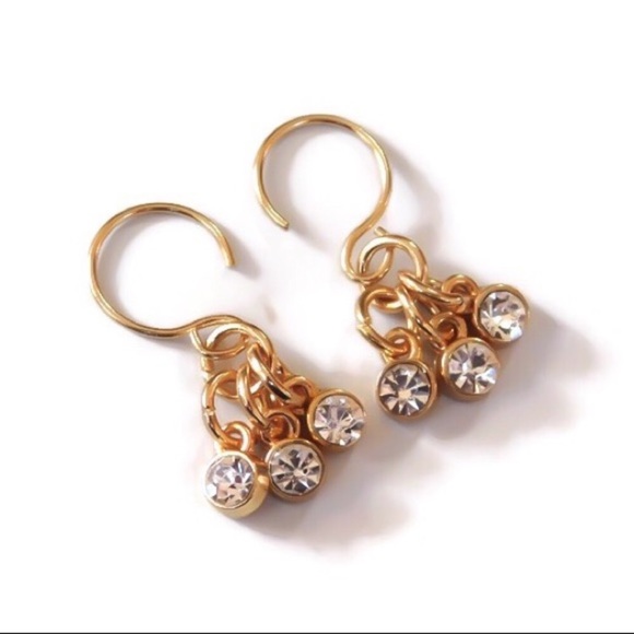 New! Swarovski Crystal Drop Gold Filled Earrings - Picture 3 of 10